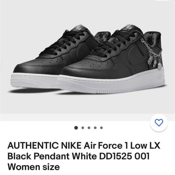 Black Nike Air Force 1’s low LX. - Picture 3 of 3